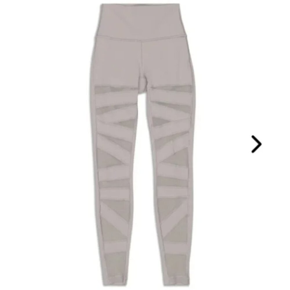 Lululemon Wunder Under Tight 28” Mesh Size 4 DKCH Dark Chrome (Grey) NWT
